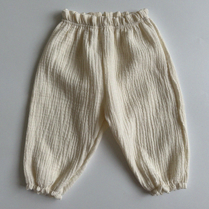 Barnkläder, babykläder, Barnbyxor framtill beige