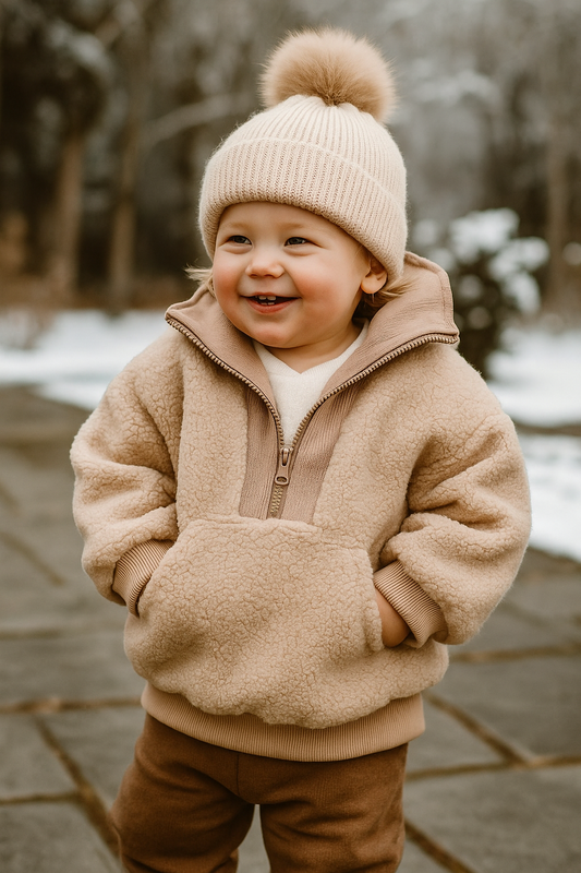 Jacka barn - Varm fleecejacka barn - Höstjacka barn