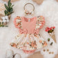 Babyklänning, barnklänning, barnkläder, babykläder, romper, framtill, rosa