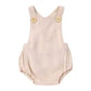 Barnkläder, babykläder, Beige sommarromper för baby framifrån