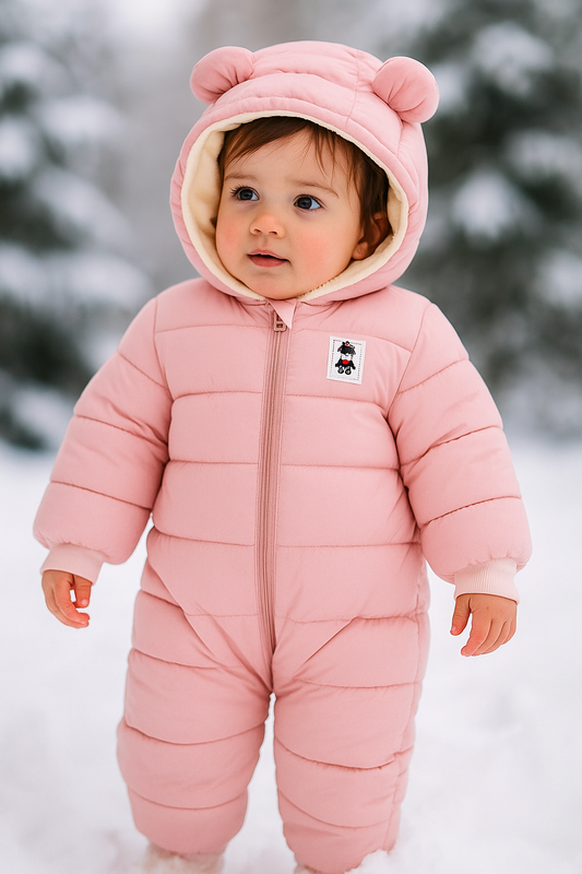 Vinteroverall barn - Varm babyoverall med huva - Vinterkläder barn